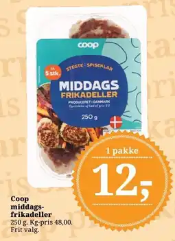 Dagli'Brugsen Coop middagsfrikadeller tilbud