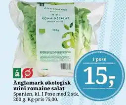 Dagli'Brugsen Änglamark økologisk mini romaine salat tilbud