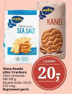 Dagli'Brugsen Wasa Runda eller Crackers tilbud