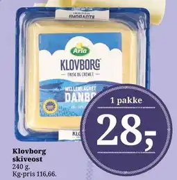 Dagli'Brugsen Klovborg skiveost tilbud