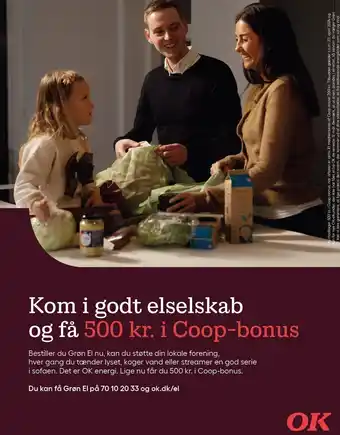 Dagli'Brugsen Kom i godt elselskab og få 500 kr. i Coop-bonus tilbud