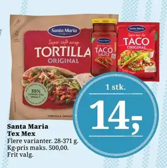 Dagli'Brugsen Santa Maria Tex Mex tilbud