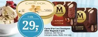 Dagli'Brugsen Carte D'or Les Classiques eller Magnum 3-pak tilbud