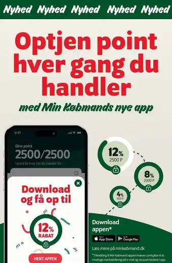 Min Købmand Optjen point hver gang du handler tilbud