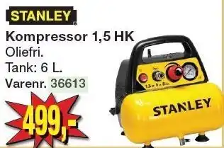 Harald Nyborg STANLEY Kompressor 1,5 HK tilbud