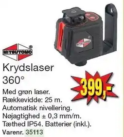 Harald Nyborg MITSUTOMO Krydslaser 360 tilbud