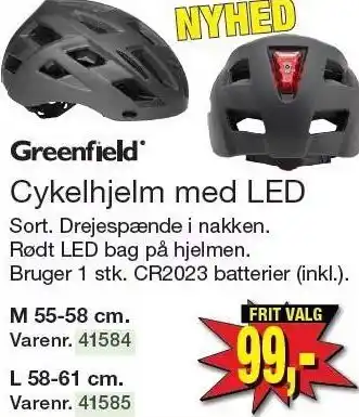 Harald Nyborg Cykelhjelm med LED tilbud