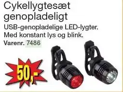 Harald Nyborg Cykellygtesæt genopladeligt tilbud