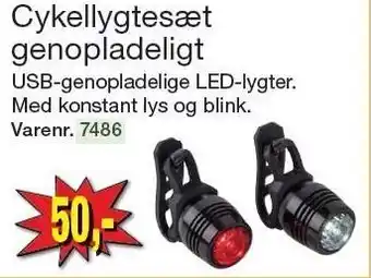 Harald Nyborg Cykellygtesæt genopladeligt tilbud