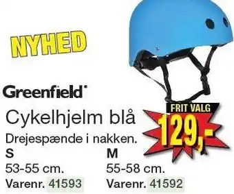 Harald Nyborg Cykelhjelm blå tilbud