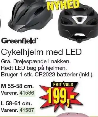 Harald Nyborg Cykelhjelm med LED tilbud