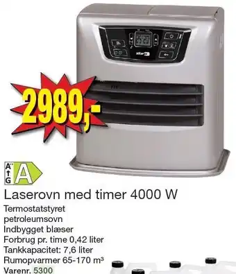 Harald Nyborg Laserovn med timer 4000 W tilbud