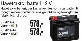 Harald Nyborg Havetraktor batteri 12 V tilbud