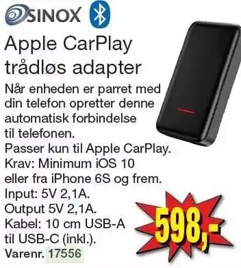 Harald Nyborg Apple Carplay trådløs adapter tilbud