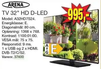 Harald Nyborg TV 32'' HD D-LED tilbud