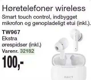 Harald Nyborg Høretelefoner wireless tilbud