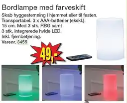 Harald Nyborg Bordlampe med farveskift tilbud