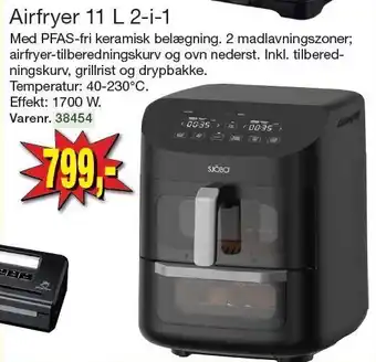 Harald Nyborg Airfryer 11 L 2-i-1 tilbud