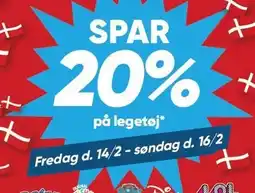 Bilka SPAR 20% på legetøj tilbud