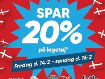 Bilka SPAR 20% på legetøj tilbud