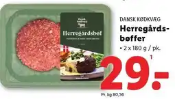 Lidl Herregårds-bøffer tilbud