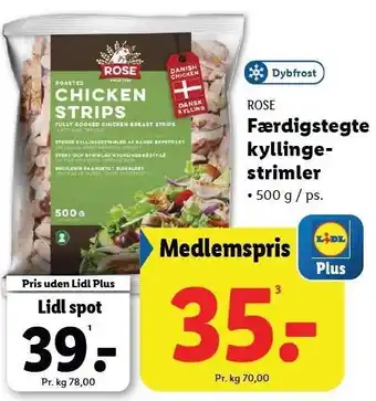 Lidl Færdigstegte kyllinge-strimler tilbud