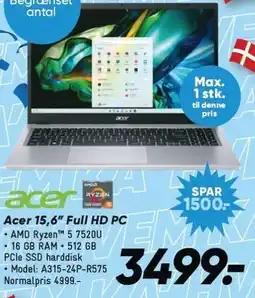 Bilka Acer 15,6'' Full HD PC tilbud