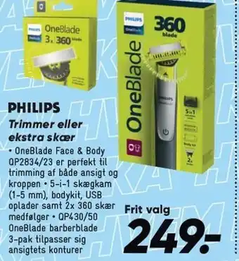 Bilka Philips Trimmer eller ekstra skær tilbud