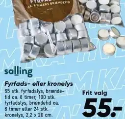 Bilka Salling Fyrfads- eller kronelys tilbud