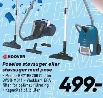 Bilka Hoover Poseløs støvsuger eller støvsuger med pose tilbud