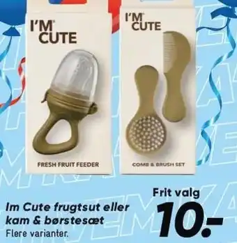 Bilka Im Cute frugtsut eller kam & børstesæt tilbud