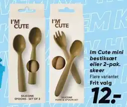 Bilka Im Cute mini bestiksæt eller 2-pak skeer tilbud