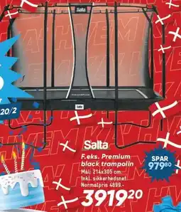 Bilka Salta Premium black trampolin tilbud