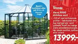 Bilka Vitavia Hera 9000 drivhus sort tilbud