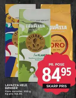 MENY LAVAZZA HELE BØNNER tilbud