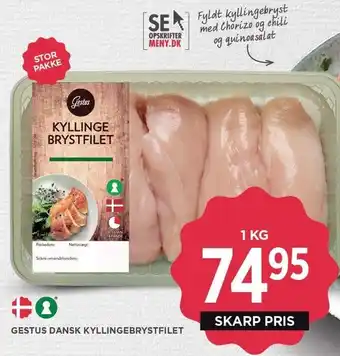 MENY GESTUS DANSK KYLLINGEBRYSTFILET tilbud