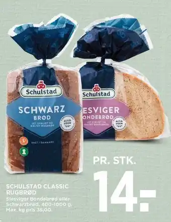 MENY SCHULSTAD CLASSIC RUGBRØD tilbud