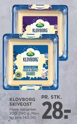 MENY KLOVBORG SKIVEOST tilbud