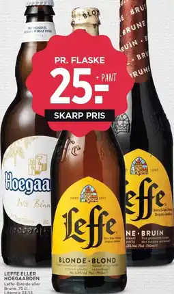 MENY LEFFE ELLER HOEGAARDEN tilbud