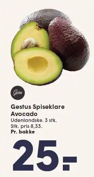 SPAR Gestus Spiseklare Avocado 3 stk tilbud