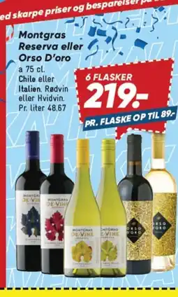 Bilka Montgras Reserva eller Orso D'oro tilbud