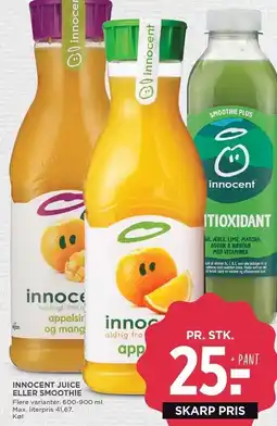 MENY INNOCENT JUICE ELLER SMOOTHIE tilbud