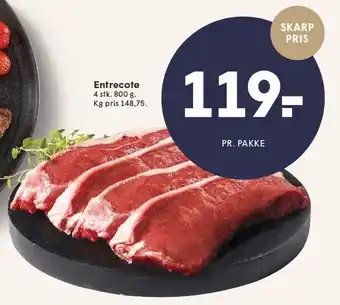 SPAR Entrecote 800 g tilbud