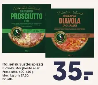 SPAR ITALIENSK SURDEJSPIZZA 400-410 g tilbud