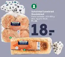 SPAR Schulstad Levebrød Hvedebrød 470-800 g tilbud