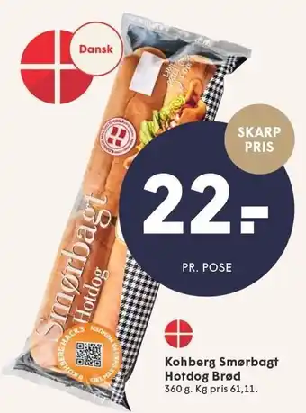 SPAR Kohberg Smørbagt Hotdog Brød 360 g tilbud