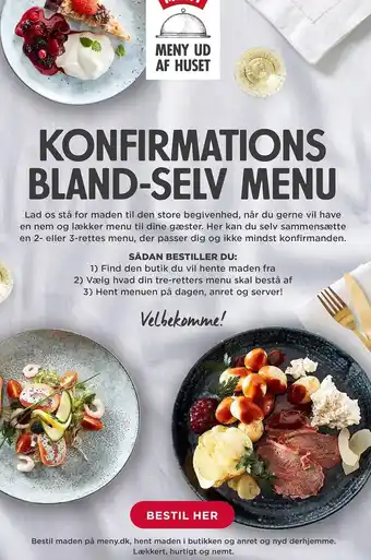 MENY KONFIRMATIONS BLAND-SELV MENU tilbud