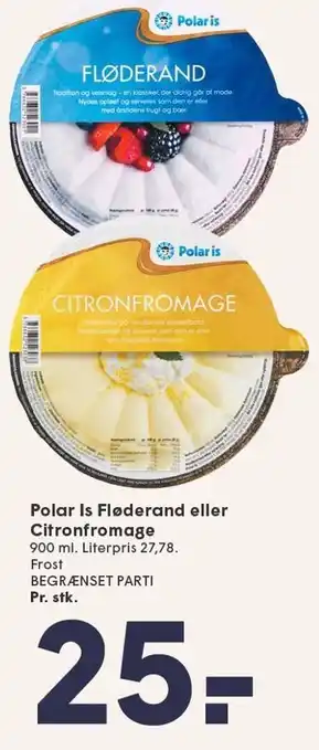 SPAR Polar Is Fløderand eller Citronfromage 900 ml tilbud