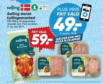 Bilka Salling dansk kyllingemarked tilbud