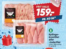 Bilka Kyllinge- brystfilet eller -inderfilet tilbud